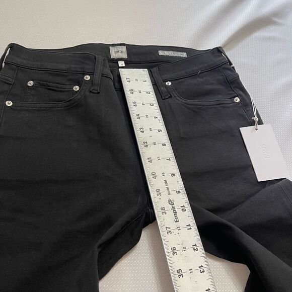 NWT Edwin Pixie 9” Mid Rise Skinny Black Denim Jeans Size 31 New - Picture 3 of 10